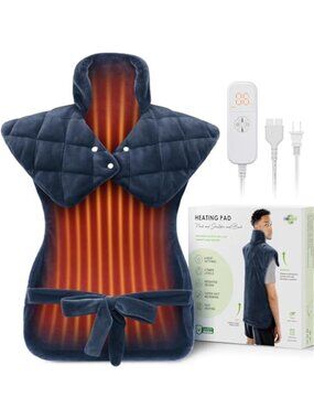Electric Heating Pad Pain Relief Fast Heat Therapy Muscle Back Neck Heating